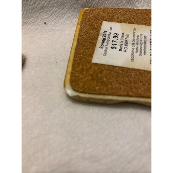 Vintage-Inspired Floral Cork-Backed Coasters Set Of 4 By Hobby Lobby - Picture 6 of 13